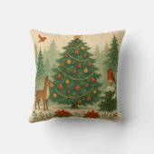 A beautiful Christmas tree in nature クッション (裏面)