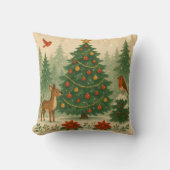 A beautiful Christmas tree in nature クッション (正面)