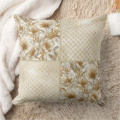 A Beautiful Combination of Flowers ,Gold Dots Art  クッション (ブランケット)