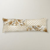 A Beautiful Combination of Flowers ,Gold Dots Art  ボディピロー (裏面)