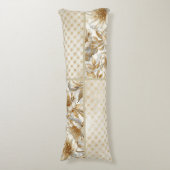 A Beautiful Combination of Flowers ,Gold Dots Art  ボディピロー (正面縦)