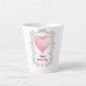 A beautiful Cup for Mother's Day- Pastel pink カフェラテマグ (正面)