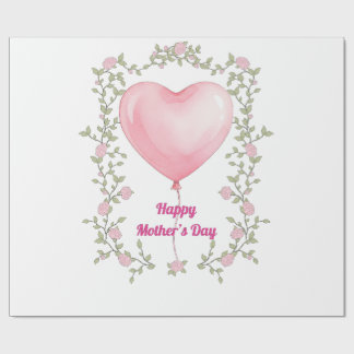 A beautiful design for Mother's Day- Pastel pink ラッピングペーパー