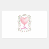 A beautiful design for Mother's Day- Pastel pink 長方形シール (正面)