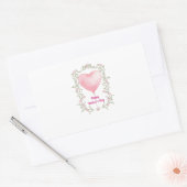 A beautiful design for Mother's Day- Pastel pink 長方形シール (封筒)