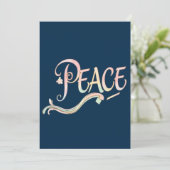 A beautiful, flowing script of the word "Peace" fe 招待状 (スタンド正面)