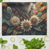 A Beautiful Forest Wolf キッチンタオル (折り畳み)