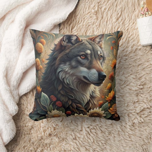 A Beautiful Forest Wolf クッション (ブランケット)