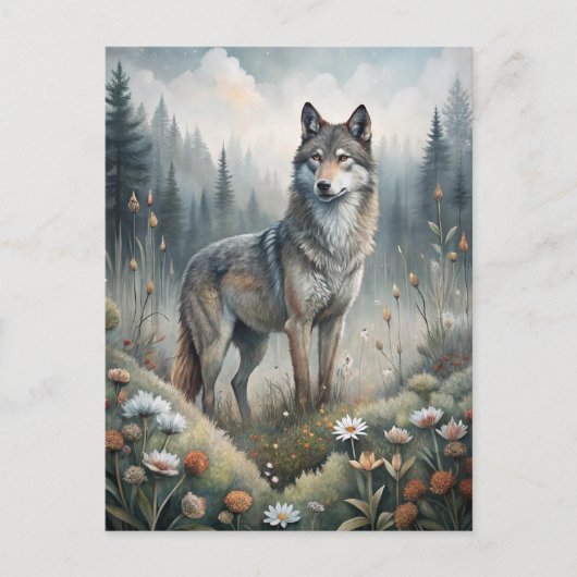 A Beautiful Forest Wolf ポストカード (正面)
