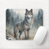 A Beautiful Forest Wolf マウスパッド (マウス)