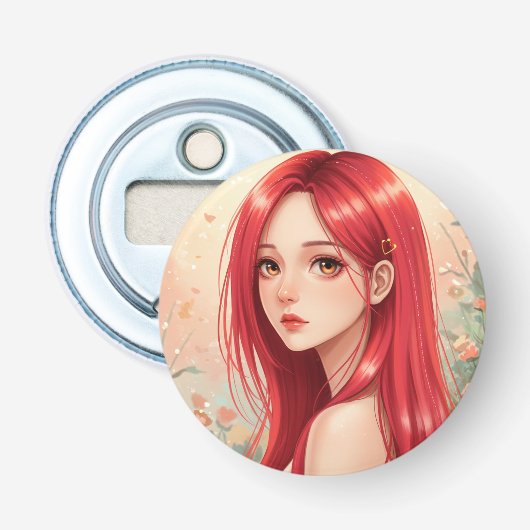 A beautiful girl exuding grace in nature 栓抜き (正面)