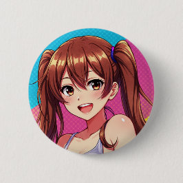 A beautiful girl full of freshness 缶バッジ