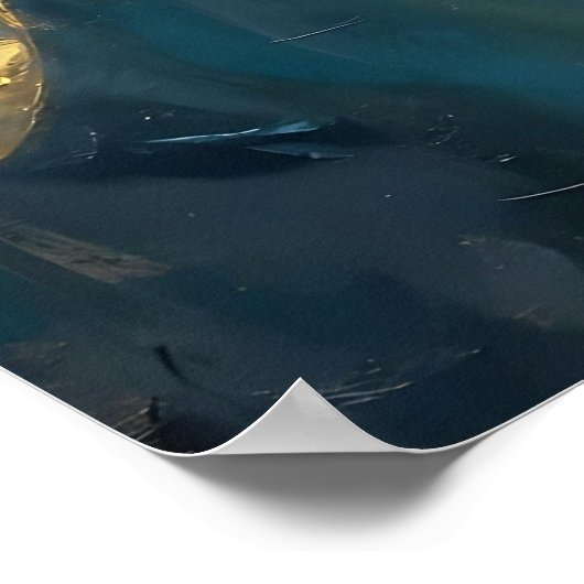 A Beautiful Gold and Turquoise Angel  ポスター (角)