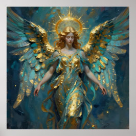 A Beautiful Gold and Turquoise Angel  ポスター