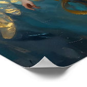 A Beautiful Gold and Turquoise Angel ポスター (角)