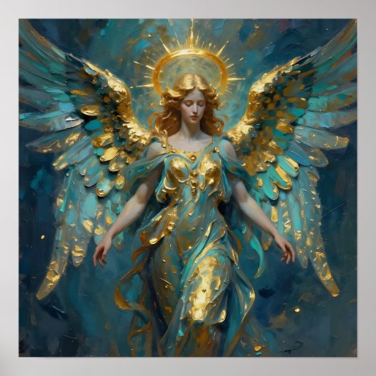 A Beautiful Gold and Turquoise Angel ポスター (正面)