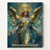 A Beautiful Gold and Turquoise Angel Personalized ノートブック (裏面)