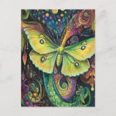 A Beautiful Green Luna Moth ポストカード (正面)