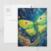 A Beautiful Green Moth ポストカード (正面/裏面)