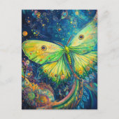A Beautiful Green Moth ポストカード (正面)