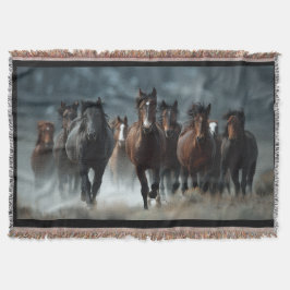 A beautiful Horse designed blanket スローブランケット
