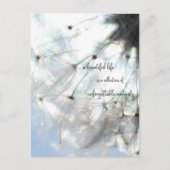 a beautiful life ... Sprüche Löwenzahn Samen ポストカード (正面)