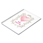 A beautiful notepad for Mother's Day- Pastel pink ノートブック (左側)