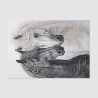 A Beautiful Portrait of a Pair of Painterly Horses 薄葉紙