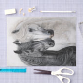 A Beautiful Portrait of a Pair of Painterly Horses 薄葉紙 (クラフト)
