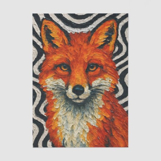 A beautiful red fox decoupage 薄葉紙 (正面)