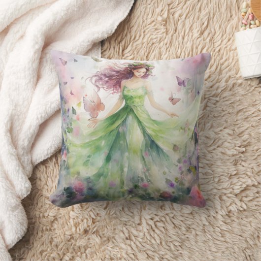 A Beautiful Spring Fairy クッション (ブランケット)