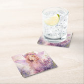 A Beautiful Spring Fairy スクエアペーパーコースター (インサイチュ)