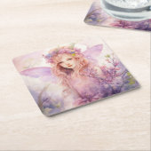 A Beautiful Spring Fairy スクエアペーパーコースター (アングル)