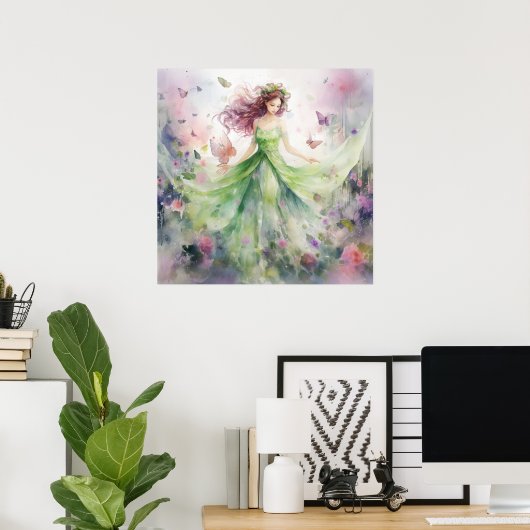A Beautiful Spring Fairy ポスター (ホームオフィス)