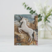 A Beautiful Unicorn mixed media ポストカード (スタンド正面)