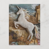 A Beautiful Unicorn mixed media ポストカード (正面)