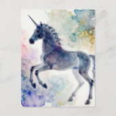 A Beautiful Unicorn watercolor ポストカード (正面)
