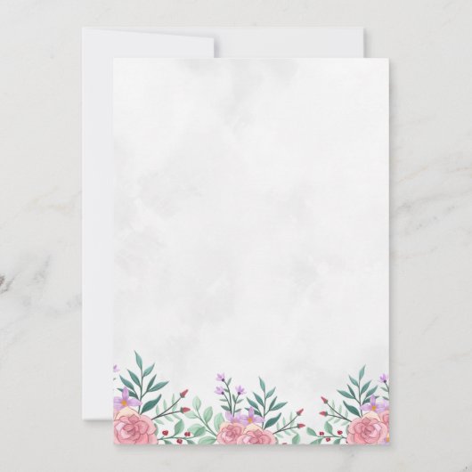 A beautiful wedding invitation to begin a happy li 招待状 (裏面)