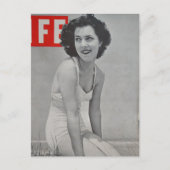 A Beautiful Woman in 1939 on the beach ポストカード (正面)