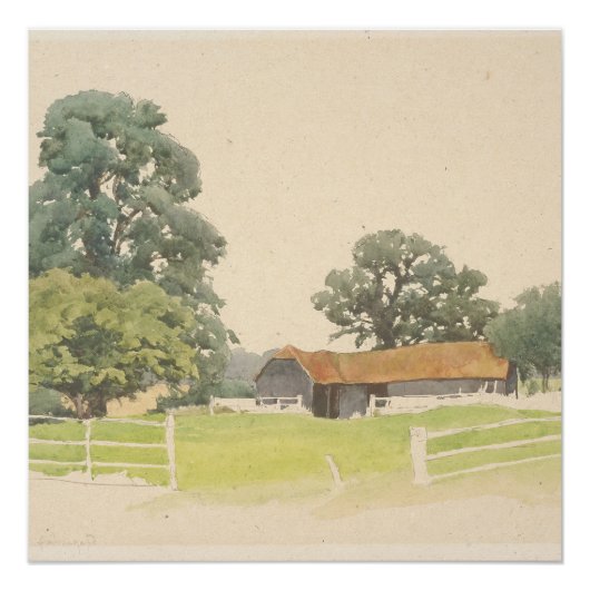 A Bedfordshire Farmyard （19世紀） ポスター (正面)