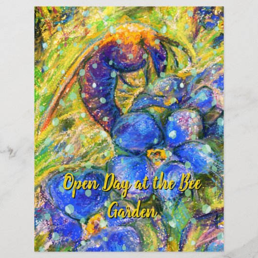 A Bee 忘れ & -me-not-flowers in the Garden (正面)