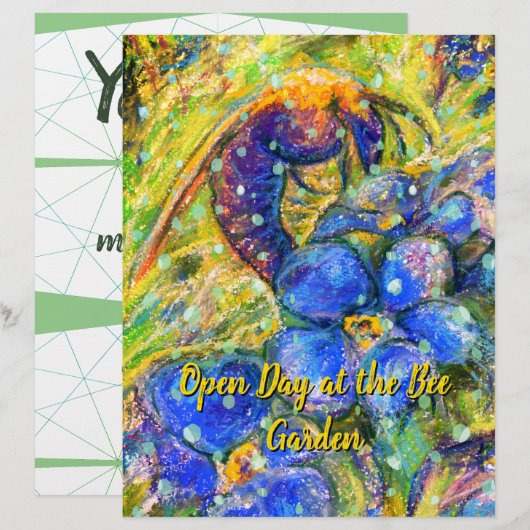 A Bee 忘れ & -me-not-flowers in the Garden (正面/裏面)