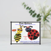 A* Bee and LadyBug漫画名刺はがき ポストカード (スタンド正面)
