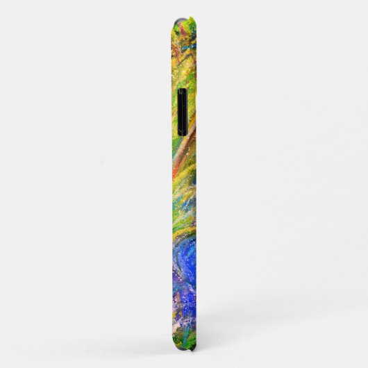 A Bee & Forget-me-not Flowers & Name Case-Mate iPhoneケース (裏面/右)