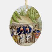 A. Bernati著刻まれるポリネシアのダンサー( セラミックオーナメント (右)