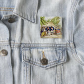 A. Bernati著刻まれるポリネシアのダンサー( 缶バッジ (インサイチュ)