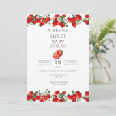 A Berry Sweet Baby is on the Way, Baby Shower Invi 招待状 (スタンド正面)
