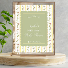 A berry sweet baby is on the way Welcome Sign ポスター