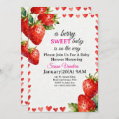 A Berry Sweet  Baby Shower invitation  招待状 (正面/裏面)