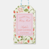 A berry sweet girl is on the way Baby Shower ギフトタグ (正面)